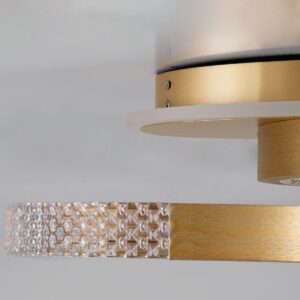 GloboStar® DIAMOND 61113 Φωτιστικό Οροφής Δαχτυλίδι-Κύκλος LED CCT 67W 8078lm 360° AC 220-240V – Εναλλαγή Φωτισμού μέσω Τηλεχειριστηρίου All In One Ψυχρό 6000k+Φυσικό 4500k+Θερμό 2700k Dimmable Φ30+40cm+BackLight – Χρυσό Βούρτσας – 3 Years Warranty