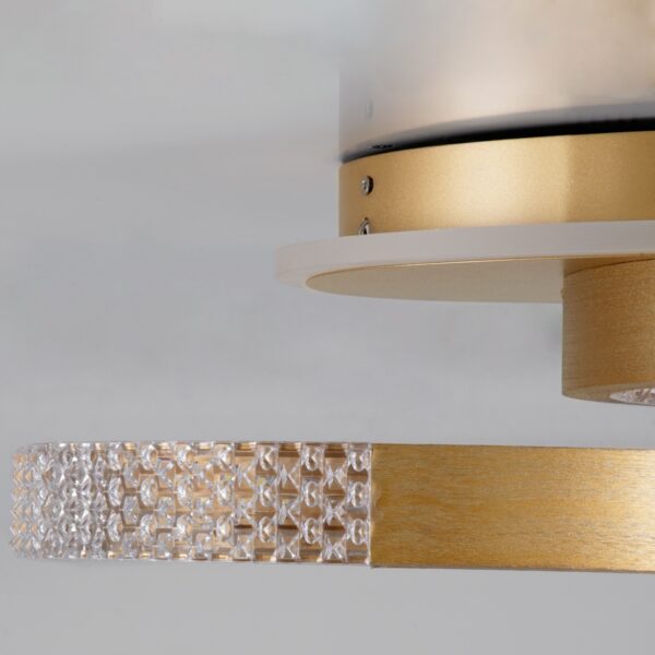 GloboStar® DIAMOND 61113 Φωτιστικό Οροφής Δαχτυλίδι-Κύκλος LED CCT 67W 8078lm 360° AC 220-240V – Εναλλαγή Φωτισμού μέσω Τηλεχειριστηρίου All In One Ψυχρό 6000k+Φυσικό 4500k+Θερμό 2700k Dimmable Φ30+40cm+BackLight – Χρυσό Βούρτσας – 3 Years Warranty