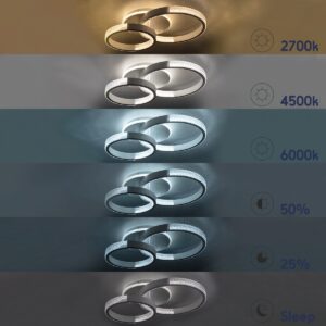 GloboStar® DIAMOND 61113 Φωτιστικό Οροφής Δαχτυλίδι-Κύκλος LED CCT 67W 8078lm 360° AC 220-240V – Εναλλαγή Φωτισμού μέσω Τηλεχειριστηρίου All In One Ψυχρό 6000k+Φυσικό 4500k+Θερμό 2700k Dimmable Φ30+40cm+BackLight – Χρυσό Βούρτσας – 3 Years Warranty