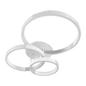 GloboStar® DIAMOND 61115 Φωτιστικό Οροφής Δαχτυλίδι-Κύκλος LED CCT 100W 12123lm 360° AC 220-240V – Εναλλαγή Φωτισμού μέσω Τηλεχειριστηρίου All In One Ψυχρό 6000k+Φυσικό 4500k+Θερμό 2700k Dimmable Φ30+40+50cm+BackLight – Λευκό – 3 Years Warranty
