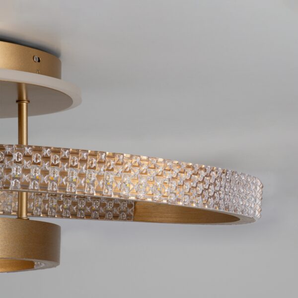 GloboStar® DIAMOND 61116 Φωτιστικό Οροφής Δαχτυλίδι-Κύκλος LED CCT 100W 12123lm 360° AC 220-240V – Εναλλαγή Φωτισμού μέσω Τηλεχειριστηρίου All In One Ψυχρό 6000k+Φυσικό 4500k+Θερμό 2700k Dimmable Φ30+40+50cm+BackLight – Χρυσό Βούρτσας – 3 Years Warranty