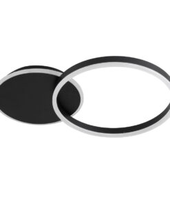 GloboStar® VENOM 61117 Φωτιστικό Οροφής Δαχτυλίδι-Κύκλος LED CCT 45W 5445lm 360° AC 220-240V – Εναλλαγή Φωτισμού μέσω Τηλεχειριστηρίου All In One Ψυχρό 6000k+Φυσικό 4500k+Θερμό 2700k Dimmable Φ40cm+BackLight – Μαύρο – 3 Years Warranty