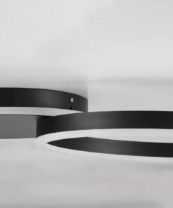 GloboStar® VENOM 61117 Φωτιστικό Οροφής Δαχτυλίδι-Κύκλος LED CCT 45W 5445lm 360° AC 220-240V – Εναλλαγή Φωτισμού μέσω Τηλεχειριστηρίου All In One Ψυχρό 6000k+Φυσικό 4500k+Θερμό 2700k Dimmable Φ40cm+BackLight – Μαύρο – 3 Years Warranty