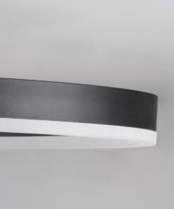 GloboStar® VENOM 61117 Φωτιστικό Οροφής Δαχτυλίδι-Κύκλος LED CCT 45W 5445lm 360° AC 220-240V – Εναλλαγή Φωτισμού μέσω Τηλεχειριστηρίου All In One Ψυχρό 6000k+Φυσικό 4500k+Θερμό 2700k Dimmable Φ40cm+BackLight – Μαύρο – 3 Years Warranty