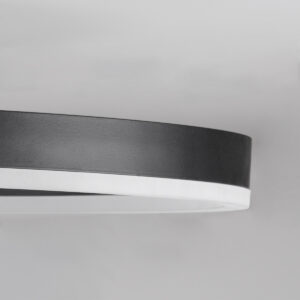 GloboStar® VENOM 61117 Φωτιστικό Οροφής Δαχτυλίδι-Κύκλος LED CCT 45W 5445lm 360° AC 220-240V – Εναλλαγή Φωτισμού μέσω Τηλεχειριστηρίου All In One Ψυχρό 6000k+Φυσικό 4500k+Θερμό 2700k Dimmable Φ40cm+BackLight – Μαύρο – 3 Years Warranty