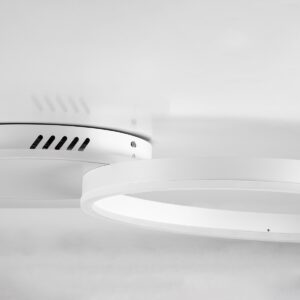 GloboStar® VENOM 61118 Φωτιστικό Οροφής Δαχτυλίδι-Κύκλος LED CCT 45W 5445lm 360° AC 220-240V – Εναλλαγή Φωτισμού μέσω Τηλεχειριστηρίου All In One Ψυχρό 6000k+Φυσικό 4500k+Θερμό 2700k Dimmable Φ40cm+BackLight – Λευκό – 3 Years Warranty