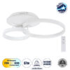 GloboStar® VENOM 61121 Φωτιστικό Οροφής Δαχτυλίδι-Κύκλος LED CCT 67W 8107lm 360° AC 220-240V – Εναλλαγή Φωτισμού μέσω Τηλεχειριστηρίου All In One Ψυχρό 6000k+Φυσικό 4500k+Θερμό 2700k Dimmable Φ25+40cm+BackLight – Λευκό – 3 Years Warranty