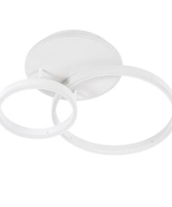 GloboStar® VENOM 61121 Φωτιστικό Οροφής Δαχτυλίδι-Κύκλος LED CCT 67W 8107lm 360° AC 220-240V – Εναλλαγή Φωτισμού μέσω Τηλεχειριστηρίου All In One Ψυχρό 6000k+Φυσικό 4500k+Θερμό 2700k Dimmable Φ25+40cm+BackLight – Λευκό – 3 Years Warranty