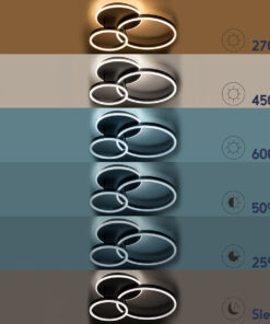 GloboStar® VENOM 61122 Φωτιστικό Οροφής Δαχτυλίδι-Κύκλος LED CCT 67W 8107lm 360° AC 220-240V – Εναλλαγή Φωτισμού μέσω Τηλεχειριστηρίου All In One Ψυχρό 6000k+Φυσικό 4500k+Θερμό 2700k Dimmable Φ25+40cm+BackLight – Χρυσό Βούρτσας – 3 Years Warranty