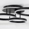 GloboStar® VENOM 61123 Φωτιστικό Οροφής Δαχτυλίδι-Κύκλος LED CCT 100W 12100lm 360° AC 220-240V – Εναλλαγή Φωτισμού μέσω Τηλεχειριστηρίου All In One Ψυχρό 6000k+Φυσικό 4500k+Θερμό 2700k Dimmable Φ25+30+40cm+BackLight – Μαύρο – 3 Years Warranty