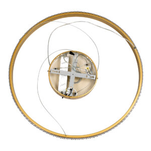 GloboStar® DIAMOND 61131 Κρεμαστό Φωτιστικό Δαχτυλίδι-Κύκλος LED CCT 45W 5230lm 360° AC 220-240V – Εναλλαγή Φωτισμού μέσω Τηλεχειριστηρίου All In One Ψυχρό 6000k+Φυσικό 4500k+Θερμό 2700k Dimmable Φ60cm – Χρυσό Βούρτσας – 3 Years Warranty