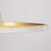 GloboStar® DIAMOND 61133 Κρεμαστό Φωτιστικό Δαχτυλίδι-Κύκλος LED CCT 67W 7689lm 360° AC 220-240V – Εναλλαγή Φωτισμού μέσω Τηλεχειριστηρίου All In One Ψυχρό 6000k+Φυσικό 4500k+Θερμό 2700k Dimmable Φ80cm – Χρυσό Βούρτσας – 3 Years Warranty