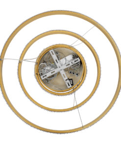 GloboStar® DIAMOND TRIO 61137 Κρεμαστό Φωτιστικό Δαχτυλίδι-Κύκλος LED CCT 100W 12123lm 360° AC 220-240V – Εναλλαγή Φωτισμού μέσω Τηλεχειριστηρίου All In One Ψυχρό 6000k+Φυσικό 4500k+Θερμό 2700k Dimmable Φ25+40+60cm – Χρυσό Βούρτσας – 3 Years Warranty