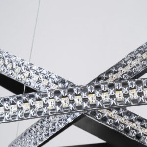GloboStar® DIAMOND TRIO 61138 Κρεμαστό Φωτιστικό Δαχτυλίδι-Κύκλος LED CCT 120W 14723lm 360° AC 220-240V – Εναλλαγή Φωτισμού μέσω Τηλεχειριστηρίου All In One Ψυχρό 6000k+Φυσικό 4500k+Θερμό 2700k Dimmable Φ40+60+80cm – Μαύρο – 3 Years Warranty