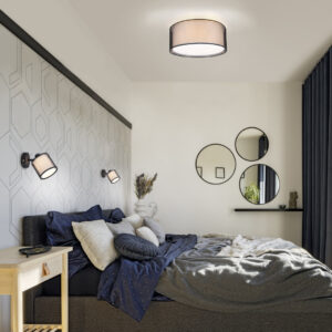 Φωτιστικό Οροφής Trio Lighting BURTON  3x E27 Μαύρο Ματ Μεταλλικό   – 611400332