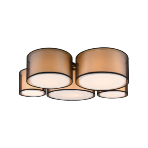 Φωτιστικό Οροφής Trio Lighting BURTON  5x E27 Μαύρο Ματ Μεταλλικό   – 611400532