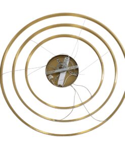 GloboStar® DIAMOND TRIO 61141 Κρεμαστό Φωτιστικό Δαχτυλίδι-Κύκλος LED CCT 150W 18379lm 360° AC 220-240V – Εναλλαγή Φωτισμού μέσω Τηλεχειριστηρίου All In One Ψυχρό 6000k+Φυσικό 4500k+Θερμό 2700k Dimmable Φ60+80+100cm – Χρυσό Βούρτσας – 3 Years Warranty