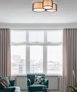 Φωτιστικό Οροφής Trio Lighting BURTON 3x E27 Μαύρο Ματ Μεταλλικό – 611490332