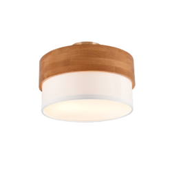 Φωτιστικό Οροφής Trio Lighting SEASONS 2x E14 Kαφέ Ξύλο Και Ύφασμα – 611500201