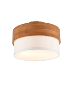 Φωτιστικό Οροφής Trio Lighting SEASONS 2x E14 Kαφέ Ξύλο Και Ύφασμα – 611500201