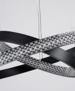 GloboStar® DIAMOND DUO 61150 Κρεμαστό Φωτιστικό Δαχτυλίδι-Κύκλος LED CCT 75W 8743lm 360° AC 220-240V – Εναλλαγή Φωτισμού μέσω Τηλεχειριστηρίου All In One Ψυχρό 6000k+Φυσικό 4500k+Θερμό 2700k Dimmable Φ40+60cm – Μαύρο – 3 Years Warranty