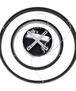 GloboStar® DIAMOND DUO 61150 Κρεμαστό Φωτιστικό Δαχτυλίδι-Κύκλος LED CCT 75W 8743lm 360° AC 220-240V – Εναλλαγή Φωτισμού μέσω Τηλεχειριστηρίου All In One Ψυχρό 6000k+Φυσικό 4500k+Θερμό 2700k Dimmable Φ40+60cm – Μαύρο – 3 Years Warranty