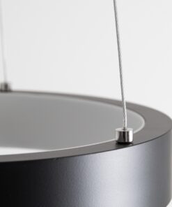 GloboStar® NEMESIS 61152 Κρεμαστό Φωτιστικό Δαχτυλίδι-Κύκλος LED CCT 20W 2356lm 360° AC 220-240V – Εναλλαγή Φωτισμού μέσω Τηλεχειριστηρίου All In One Ψυχρό 6000k+Φυσικό 4500k+Θερμό 2700k Dimmable Φ25cm – Μαύρο – 3 Years Warranty