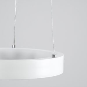 GloboStar® NEMESIS 61153 Κρεμαστό Φωτιστικό Δαχτυλίδι-Κύκλος LED CCT 20W 2356lm 360° AC 220-240V – Εναλλαγή Φωτισμού μέσω Τηλεχειριστηρίου All In One Ψυχρό 6000k+Φυσικό 4500k+Θερμό 2700k Dimmable Φ25cm – Λευκό – 3 Years Warranty