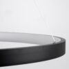 GloboStar® NEMESIS 61158 Κρεμαστό Φωτιστικό Δαχτυλίδι-Κύκλος LED CCT 45W 5230lm 360° AC 220-240V – Εναλλαγή Φωτισμού μέσω Τηλεχειριστηρίου All In One Ψυχρό 6000k+Φυσικό 4500k+Θερμό 2700k Dimmable Φ60cm – Μαύρο – 3 Years Warranty