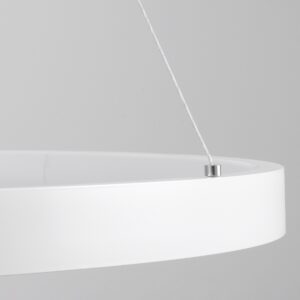 GloboStar® NEMESIS 61162 Κρεμαστό Φωτιστικό Δαχτυλίδι-Κύκλος LED CCT 67W 7689lm 360° AC 220-240V – Εναλλαγή Φωτισμού μέσω Τηλεχειριστηρίου All In One Ψυχρό 6000k+Φυσικό 4500k+Θερμό 2700k Dimmable Φ80cm – Λευκό – 3 Years Warranty