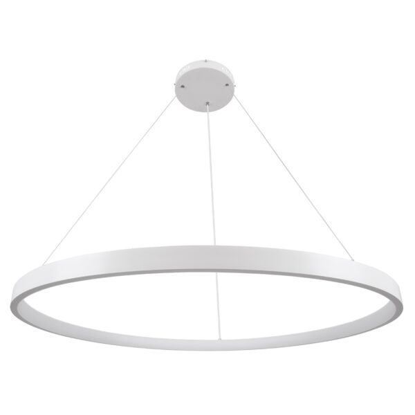 GloboStar® NEMESIS 61165 Κρεμαστό Φωτιστικό Δαχτυλίδι-Κύκλος LED CCT 75W 8743lm 360° AC 220-240V – Εναλλαγή Φωτισμού μέσω Τηλεχειριστηρίου All In One Ψυχρό 6000k+Φυσικό 4500k+Θερμό 2700k Dimmable Φ100cm – Λευκό – 3 Years Warranty