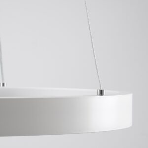 GloboStar® NEMESIS 61165 Κρεμαστό Φωτιστικό Δαχτυλίδι-Κύκλος LED CCT 75W 8743lm 360° AC 220-240V – Εναλλαγή Φωτισμού μέσω Τηλεχειριστηρίου All In One Ψυχρό 6000k+Φυσικό 4500k+Θερμό 2700k Dimmable Φ100cm – Λευκό – 3 Years Warranty