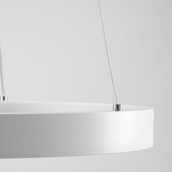 GloboStar® NEMESIS 61165 Κρεμαστό Φωτιστικό Δαχτυλίδι-Κύκλος LED CCT 75W 8743lm 360° AC 220-240V – Εναλλαγή Φωτισμού μέσω Τηλεχειριστηρίου All In One Ψυχρό 6000k+Φυσικό 4500k+Θερμό 2700k Dimmable Φ100cm – Λευκό – 3 Years Warranty