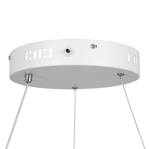 GloboStar® NEMESIS 61165 Κρεμαστό Φωτιστικό Δαχτυλίδι-Κύκλος LED CCT 75W 8743lm 360° AC 220-240V – Εναλλαγή Φωτισμού μέσω Τηλεχειριστηρίου All In One Ψυχρό 6000k+Φυσικό 4500k+Θερμό 2700k Dimmable Φ100cm – Λευκό – 3 Years Warranty