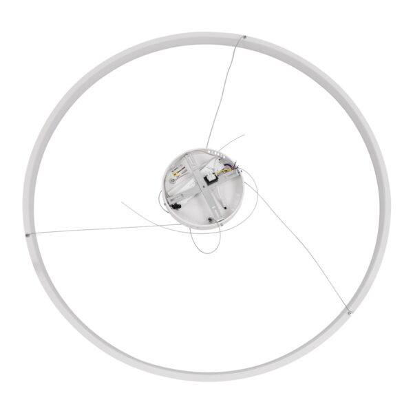 GloboStar® NEMESIS 61165 Κρεμαστό Φωτιστικό Δαχτυλίδι-Κύκλος LED CCT 75W 8743lm 360° AC 220-240V – Εναλλαγή Φωτισμού μέσω Τηλεχειριστηρίου All In One Ψυχρό 6000k+Φυσικό 4500k+Θερμό 2700k Dimmable Φ100cm – Λευκό – 3 Years Warranty