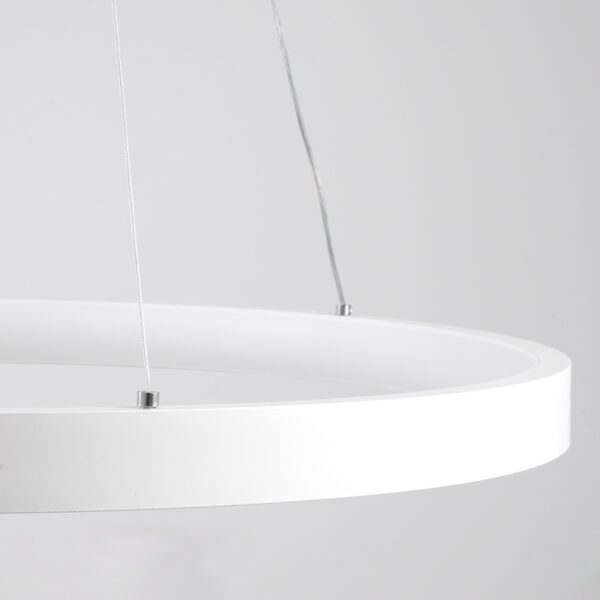 GloboStar® NEMESIS TRIO 61171-DECO Κρεμαστό Φωτιστικό Δαχτυλίδι-Κύκλος LED CCT 120W 14723lm 360° AC 220-240V – Εναλλαγή Φωτισμού μέσω Τηλεχειριστηρίου All In One Ψυχρό 6000k+Φυσικό 4500k+Θερμό 2700k Dimmable Φ40+60+80cm – Λευκό – 3 Years Warranty