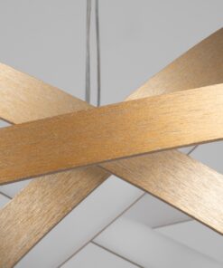 GloboStar® NEMESIS TRIO 61172 Κρεμαστό Φωτιστικό Δαχτυλίδι-Κύκλος LED CCT 120W 14723lm 360° AC 220-240V – Εναλλαγή Φωτισμού μέσω Τηλεχειριστηρίου All In One Ψυχρό 6000k+Φυσικό 4500k+Θερμό 2700k Dimmable Φ40+60+80cm – Χρυσό Βούρτσας – 3 Years Warranty