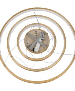 GloboStar® NEMESIS TRIO 61172 Κρεμαστό Φωτιστικό Δαχτυλίδι-Κύκλος LED CCT 120W 14723lm 360° AC 220-240V – Εναλλαγή Φωτισμού μέσω Τηλεχειριστηρίου All In One Ψυχρό 6000k+Φυσικό 4500k+Θερμό 2700k Dimmable Φ40+60+80cm – Χρυσό Βούρτσας – 3 Years Warranty