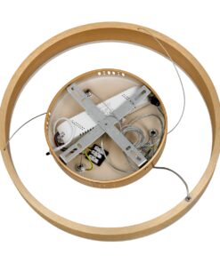 GloboStar® VENOM 61175 Κρεμαστό Φωτιστικό Δαχτυλίδι-Κύκλος LED CCT 30W 3513lm 120° AC 220-240V – Εναλλαγή Φωτισμού μέσω Τηλεχειριστηρίου All In One Ψυχρό 6000K+Φυσικό 4500K+Θερμό 2700K Dimmable Φ40cm – Χρυσό Βούρτσας – 3 Years Warranty