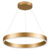 GloboStar® VENOM 61178 Κρεμαστό Φωτιστικό Δαχτυλίδι-Κύκλος LED CCT 45W 5269lm 120° AC 220-240V – Εναλλαγή Φωτισμού μέσω Τηλεχειριστηρίου All In One Ψυχρό 6000K+Φυσικό 4500K+Θερμό 2700K Dimmable Φ60cm – Χρυσό Βούρτσας – 3 Years Warranty
