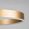 GloboStar® VENOM 61178 Κρεμαστό Φωτιστικό Δαχτυλίδι-Κύκλος LED CCT 45W 5269lm 120° AC 220-240V – Εναλλαγή Φωτισμού μέσω Τηλεχειριστηρίου All In One Ψυχρό 6000K+Φυσικό 4500K+Θερμό 2700K Dimmable Φ60cm – Χρυσό Βούρτσας – 3 Years Warranty