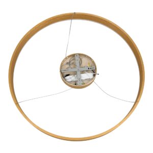 GloboStar® VENOM 61178 Κρεμαστό Φωτιστικό Δαχτυλίδι-Κύκλος LED CCT 45W 5269lm 120° AC 220-240V – Εναλλαγή Φωτισμού μέσω Τηλεχειριστηρίου All In One Ψυχρό 6000K+Φυσικό 4500K+Θερμό 2700K Dimmable Φ60cm – Χρυσό Βούρτσας – 3 Years Warranty