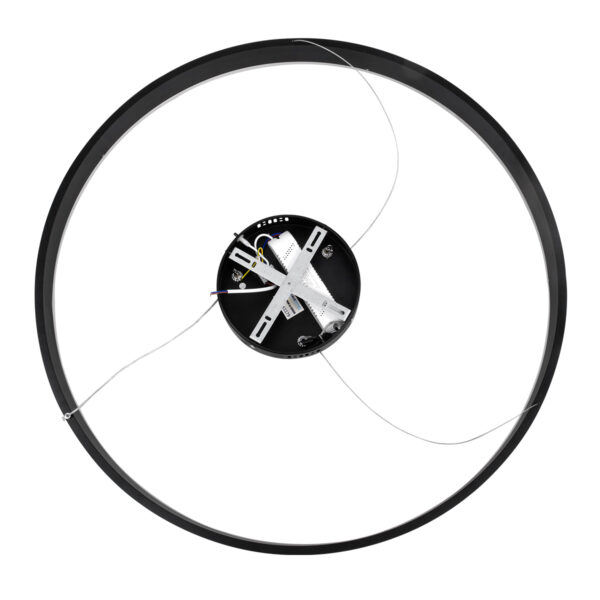 GloboStar® VENOM 61179 Κρεμαστό Φωτιστικό Δαχτυλίδι-Κύκλος LED CCT 67W 7863lm 120° AC 220-240V – Εναλλαγή Φωτισμού μέσω Τηλεχειριστηρίου All In One Ψυχρό 6000K+Φυσικό 4500K+Θερμό 2700K Dimmable Φ80cm – Μαύρο – 3 Years Warranty
