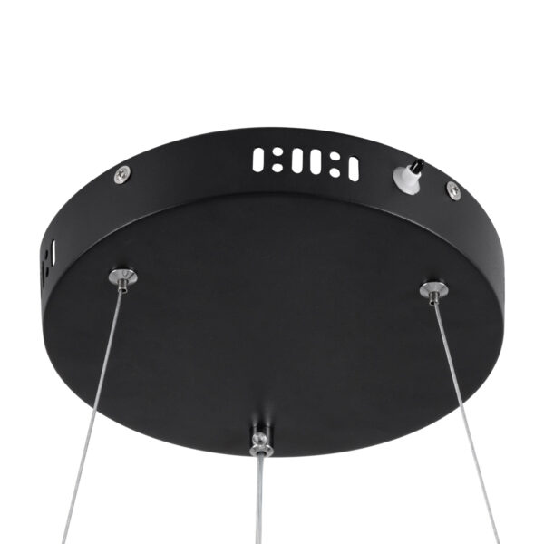 GloboStar® VENOM 61182 Κρεμαστό Φωτιστικό Δαχτυλίδι-Κύκλος LED CCT 75W 8818lm 120° AC 220-240V – Εναλλαγή Φωτισμού μέσω Τηλεχειριστηρίου All In One Ψυχρό 6000K+Φυσικό 4500K+Θερμό 2700K Dimmable Φ100cm – Μαύρο – 3 Years Warranty