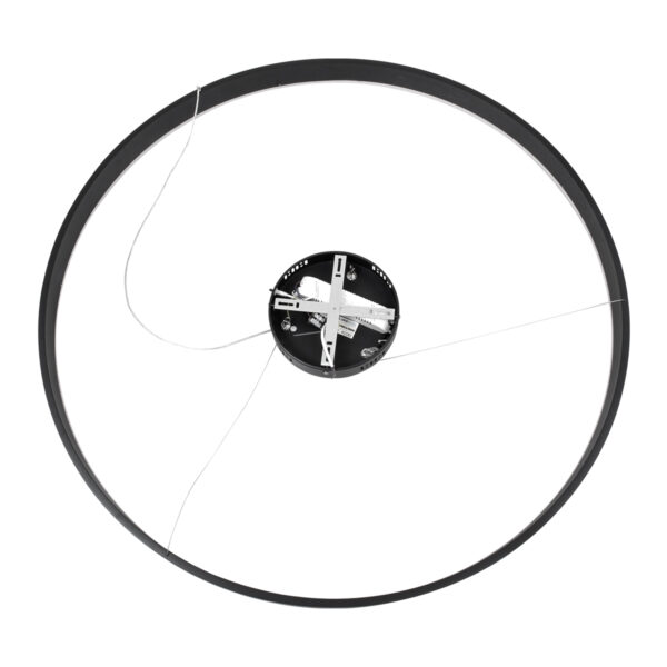 GloboStar® VENOM 61182 Κρεμαστό Φωτιστικό Δαχτυλίδι-Κύκλος LED CCT 75W 8818lm 120° AC 220-240V – Εναλλαγή Φωτισμού μέσω Τηλεχειριστηρίου All In One Ψυχρό 6000K+Φυσικό 4500K+Θερμό 2700K Dimmable Φ100cm – Μαύρο – 3 Years Warranty