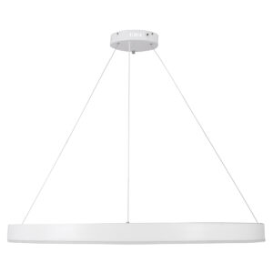 GloboStar® VENOM 61183 Κρεμαστό Φωτιστικό Δαχτυλίδι-Κύκλος LED CCT 75W 8818lm 120° AC 220-240V – Εναλλαγή Φωτισμού μέσω Τηλεχειριστηρίου All In One Ψυχρό 6000K+Φυσικό 4500K+Θερμό 2700K Dimmable Φ100cm – Λευκό – 3 Years Warranty