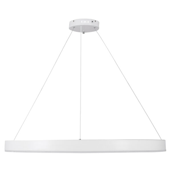 GloboStar® VENOM 61183 Κρεμαστό Φωτιστικό Δαχτυλίδι-Κύκλος LED CCT 75W 8818lm 120° AC 220-240V – Εναλλαγή Φωτισμού μέσω Τηλεχειριστηρίου All In One Ψυχρό 6000K+Φυσικό 4500K+Θερμό 2700K Dimmable Φ100cm – Λευκό – 3 Years Warranty