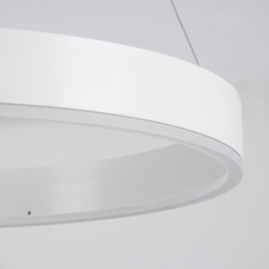GloboStar® VENOM 61183 Κρεμαστό Φωτιστικό Δαχτυλίδι-Κύκλος LED CCT 75W 8818lm 120° AC 220-240V – Εναλλαγή Φωτισμού μέσω Τηλεχειριστηρίου All In One Ψυχρό 6000K+Φυσικό 4500K+Θερμό 2700K Dimmable Φ100cm – Λευκό – 3 Years Warranty