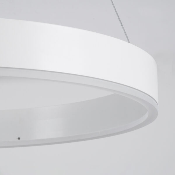 GloboStar® VENOM 61183 Κρεμαστό Φωτιστικό Δαχτυλίδι-Κύκλος LED CCT 75W 8818lm 120° AC 220-240V – Εναλλαγή Φωτισμού μέσω Τηλεχειριστηρίου All In One Ψυχρό 6000K+Φυσικό 4500K+Θερμό 2700K Dimmable Φ100cm – Λευκό – 3 Years Warranty