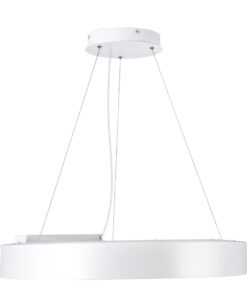 GloboStar® RA 61195 Κρεμαστό Φωτιστικό Δαχτυλίδι-Κύκλος LED CCT 67W 7370lm 120° AC 220-240V – Εναλλαγή Φωτισμού μέσω Τηλεχειριστηρίου All In One Ψυχρό 6000k+Φυσικό 4500k+Θερμό 2700k Dimmable Φ60cm – Λευκό – 3 Years Warranty